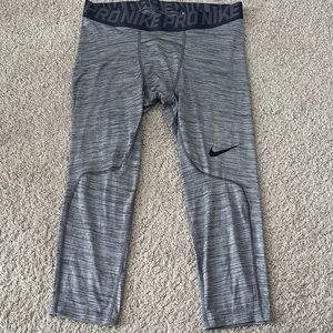 Nike Pro Heathered Blue/Purple Dri-FIT Compression Leggings